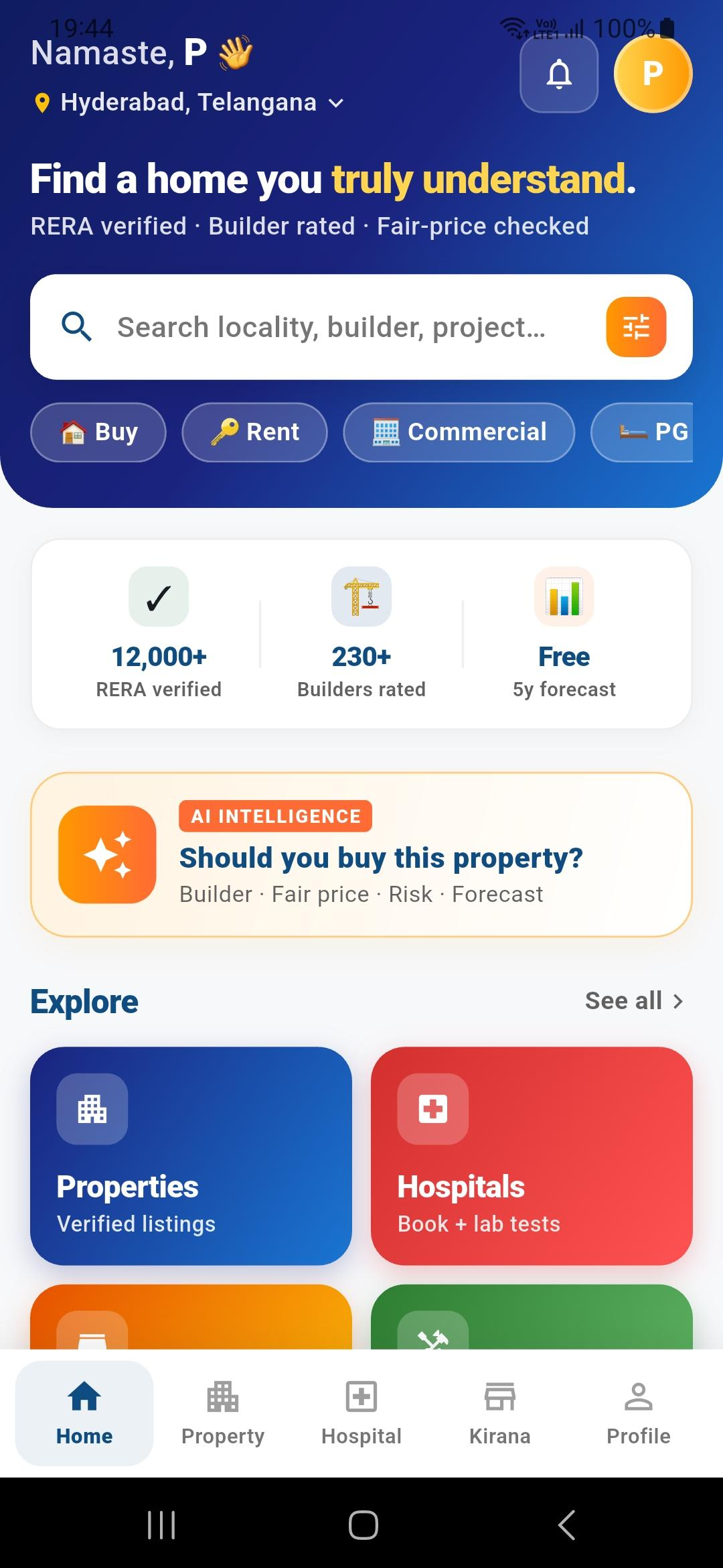 BharatLocal home screen